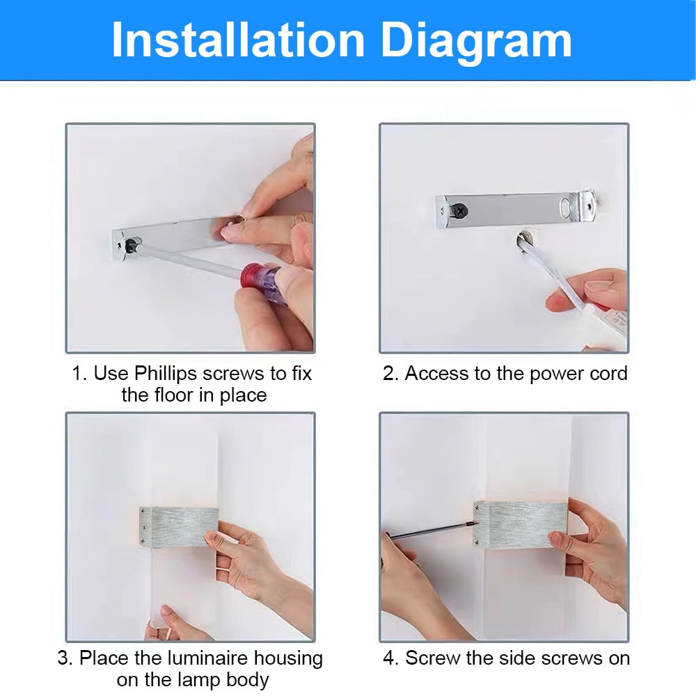 2 piezas Aplique Pared Interior LED Lámpara de Pared Moderna Luz Blanca 6500K 12W Aplique Acrílico Aplique Pared Luz Arriba y Abajo Interior para Dormitorio Salon Pasillo Escalera