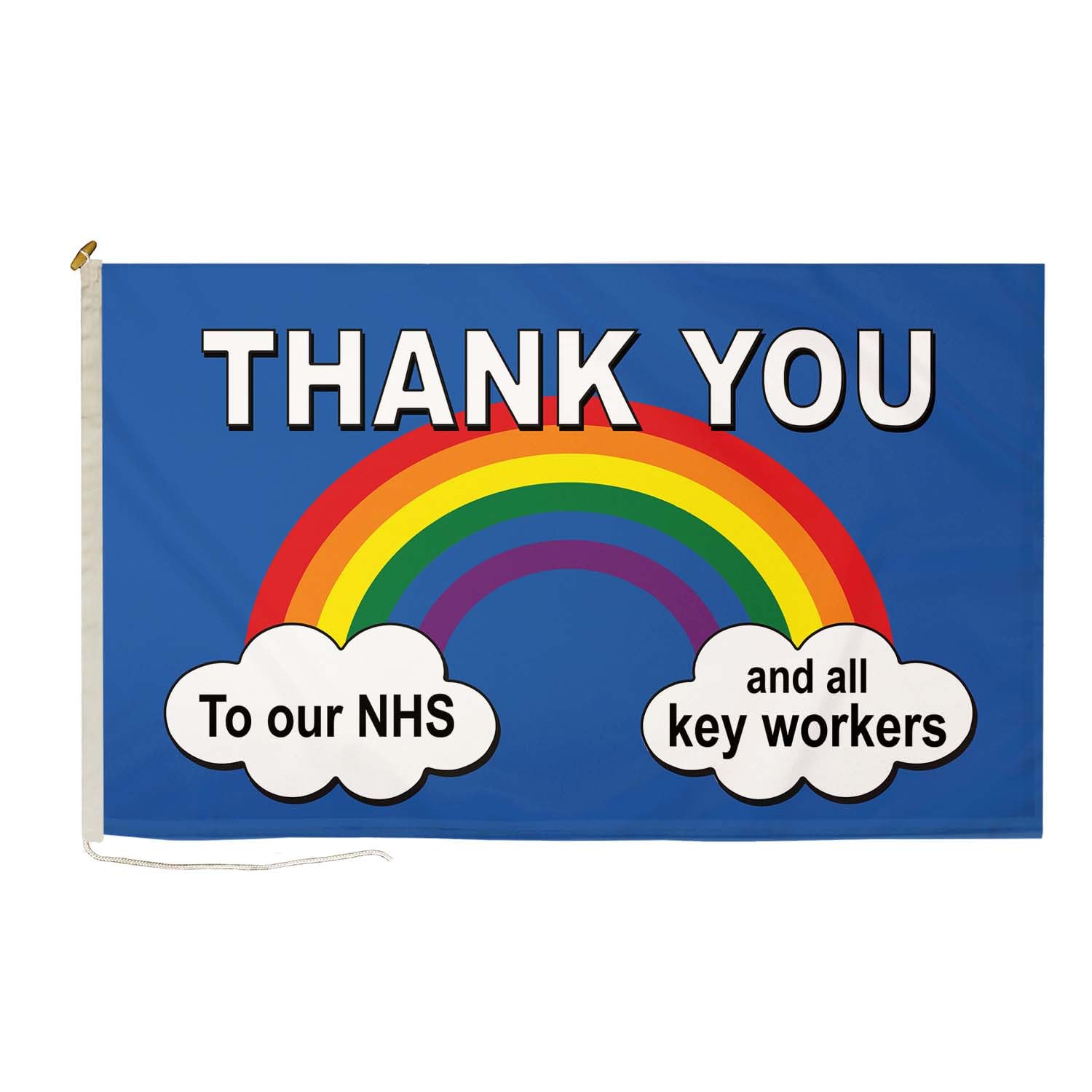 DuraFlag NHS bandera pequeña con clips para mástil exterior textil 7