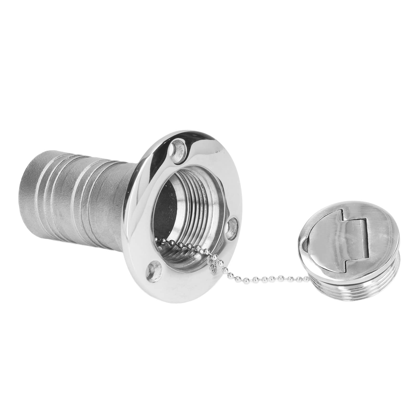 38-mm-Wassereinspritzanschluss, Edelstahl-Bootstankanschluss mit O-Ring-Marinefüller für Boote, LKWs, Wohnwagen, Anhänger (WATER)