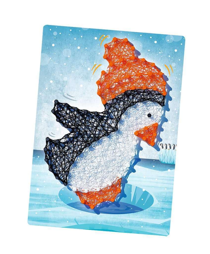 Ravensburger – Be Creative – String Art Midi – Penguin – Pinguino – Quadro in filo teso – Creazione di oggetti – Tempo libero – Attività rilassante e creativa – Da 6 anni – 18244