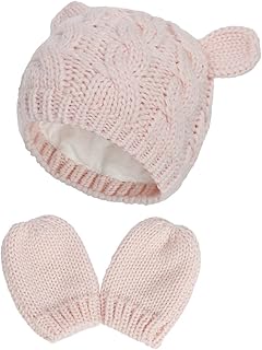 imKutie Baby,Clothing,Baby Boys 0-24m,Accessories,Hats & Caps imKutie Newborn Baby Winter Hat Mittens Set, Infant Boys Girls Warm Knitted Beanie Hat Gloves Set 0-6Months