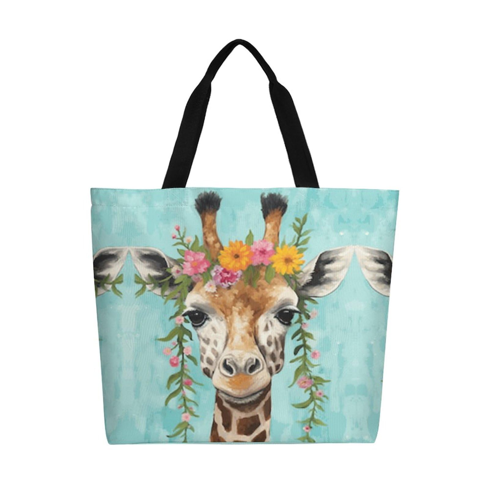 Muishi Canvas Tote Bag Large Women Casual Shoulder Bag Handbag Reusable Beach Shopping Grocery Bag For Outdoors