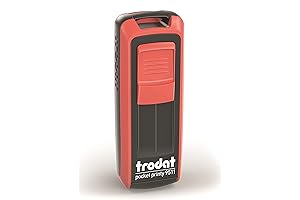 Self-Inking Pocket Stamp in Radiant Flame Red, Perfect for Effortless Stamping