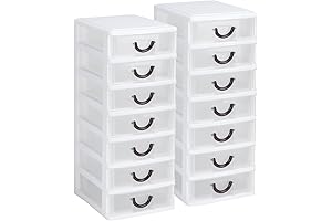 Jocabo 2 Pack Plastic Drawer Organizer