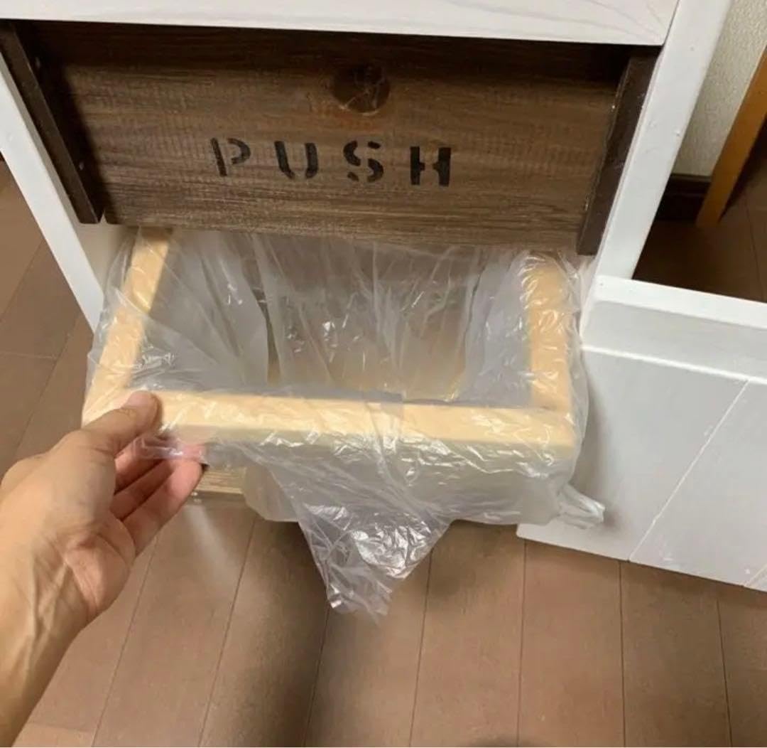 Amazon｜ダストボックス 45L アメリカンカントリー お洒落ゴミ箱 木製
