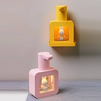 [Yaho] ミッフィー オートソープディスペンサー [ピンク&イエロー] Miffy ミッフィーの光るソープディスペンサー ピンク イエロー