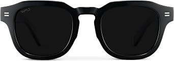 WearMe Pro WMP Eyewear Mens Square Polarized Sunglasses: Thick Acetate Frame, Bold Geometric Shape, Retro 60s Design