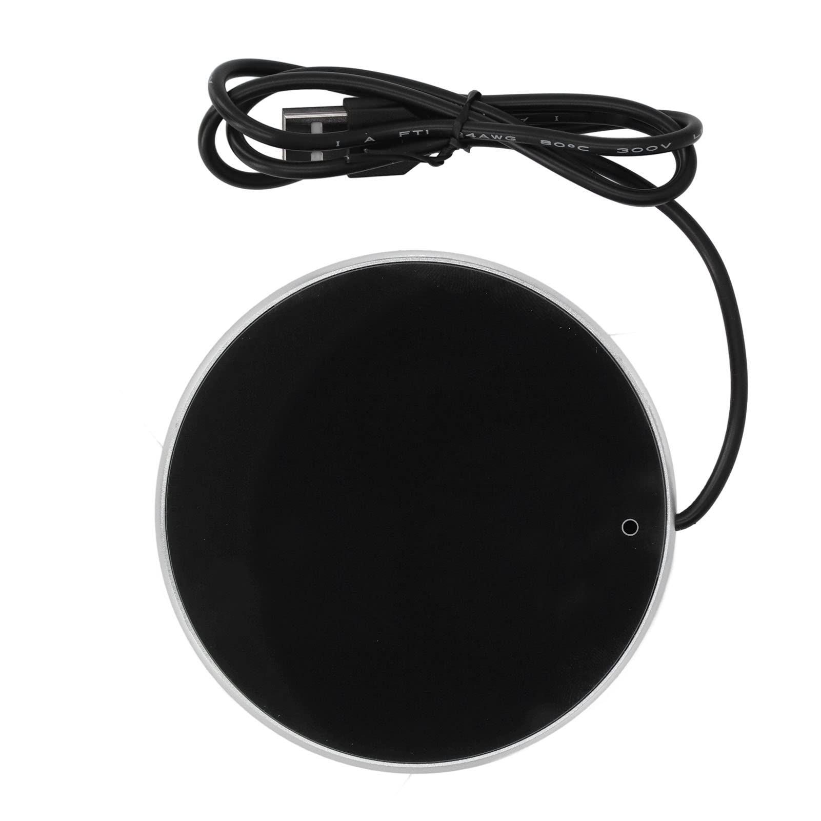Scaldatazze da caffè 55°C Scaldacandele USB a Temperatura Costante Risparmio di Spazio Scaldacandele Portatile Piccolo per Casa, Ufficio, Scrivania, Viaggio(d'Argento)
