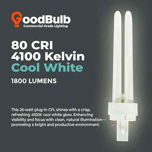 Miniatura 153 de GoodBulb - Focos CFL PL, paquete de 10 unidades 3500K