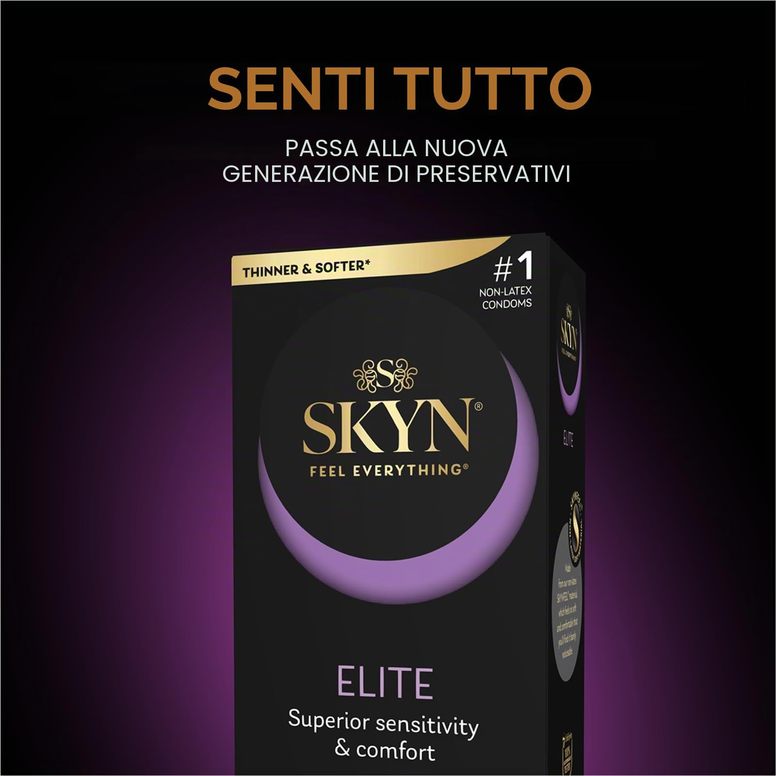 SKYN LifeStyles Elite - Preservativi sintetici in poliisoprene, senza lattice, 36 pezzi (la confezione può variare)