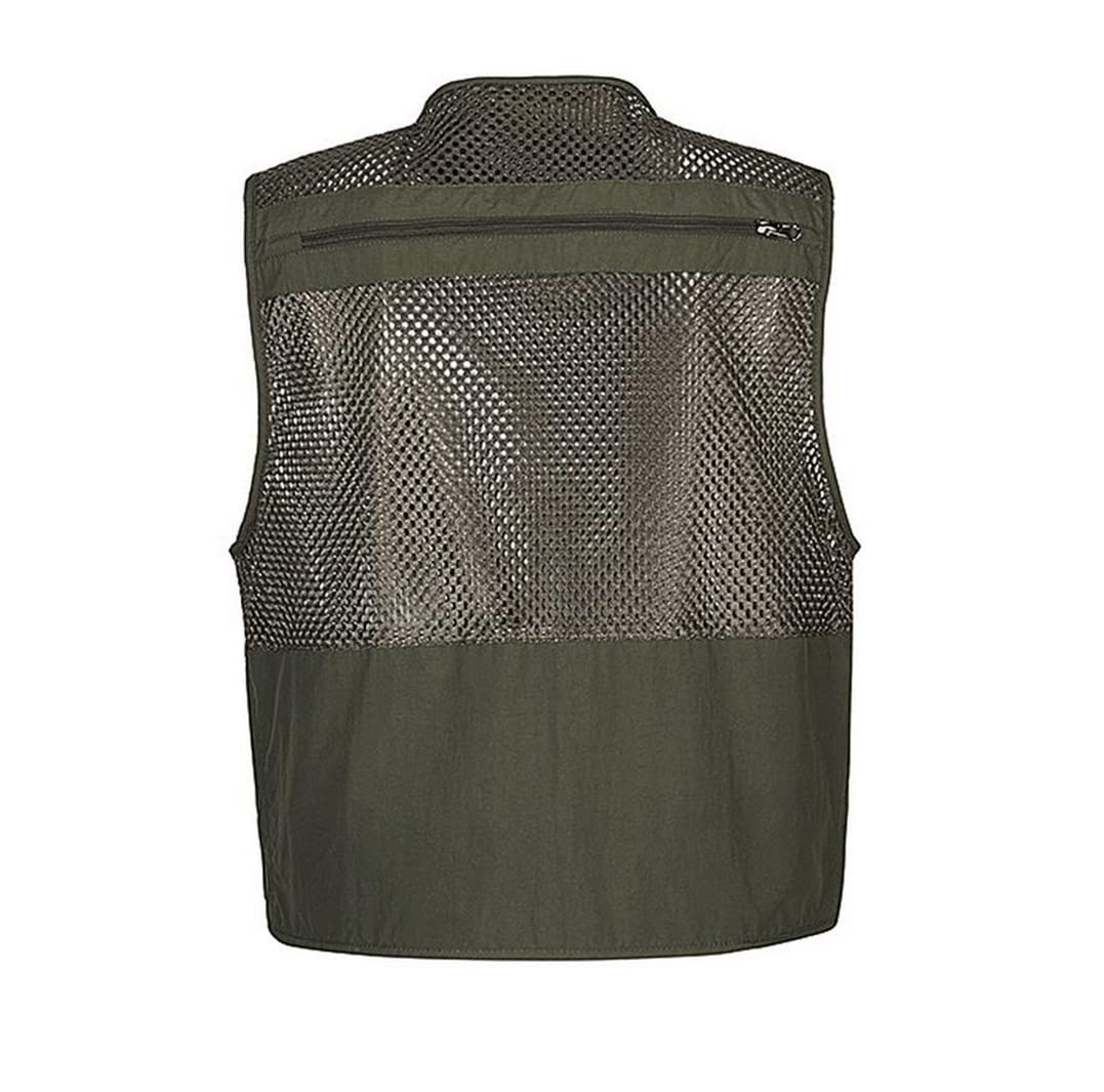 Herren Entladungsweste Fotografen Weste Mesh Arbeit Ärmellos Mantel Sommer Werkzeug Multi-Pocket Jacke, 3, XXXXL