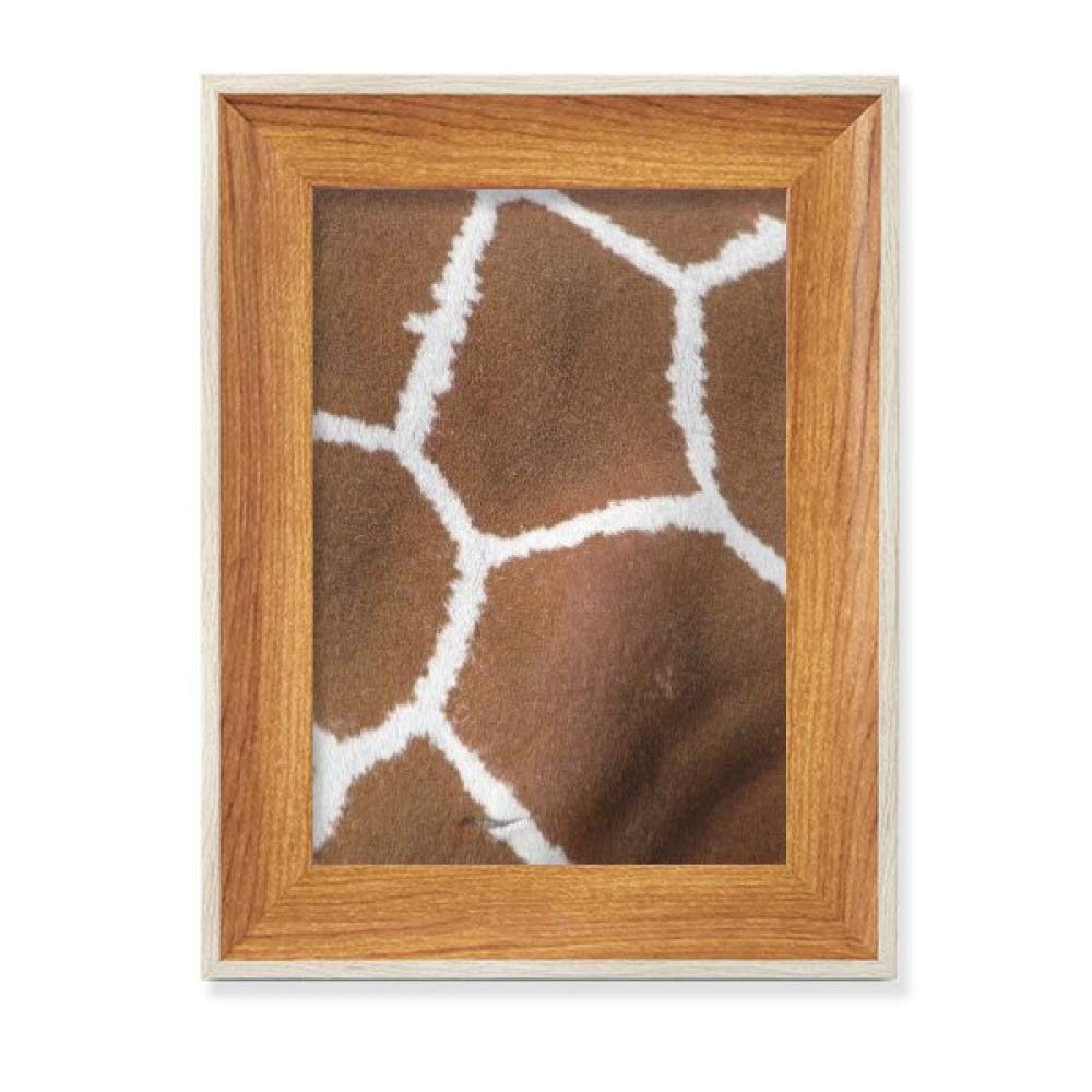 Cadre photo bois girafe plume affichage bureau tableau art abstrait
