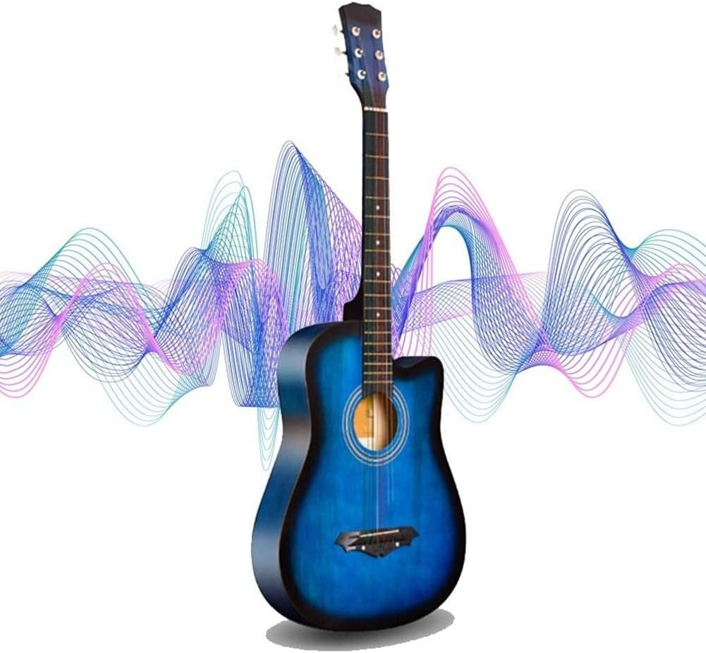 Full Size Guitar Acoustic Guitar 38 Inches Beginner Kit Youth Student Adult Practice Classical Guitar Portable Natural Musical Instrument Beginner Acoustic Guitar Starter Package Student G (M 38 inch)
