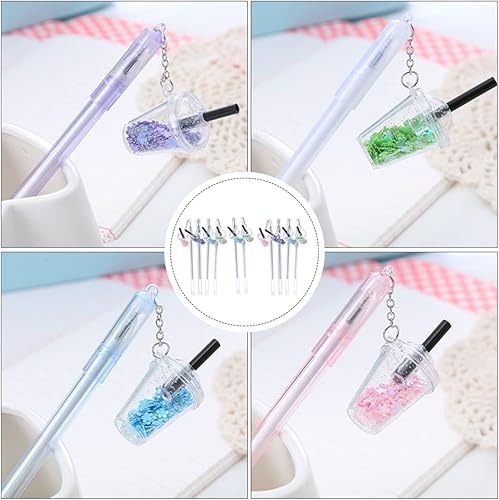 Miniatura 7 de NUOBESTY 10 bolígrafos de gel con dije adorable de tinta de gel neutra para estudiantes, oficina, papelería, escritura creativa, suministros de