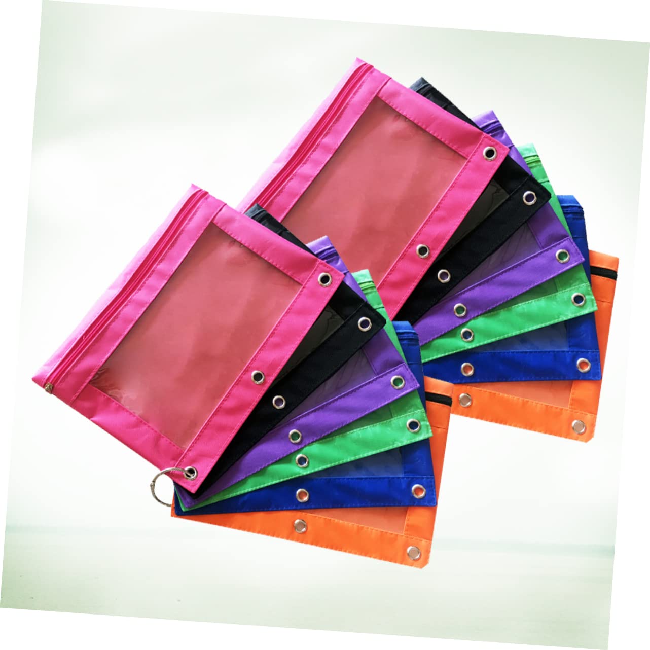 Estuche Sencillo para Lápices de Tela Oxford Transparente 12 Uds