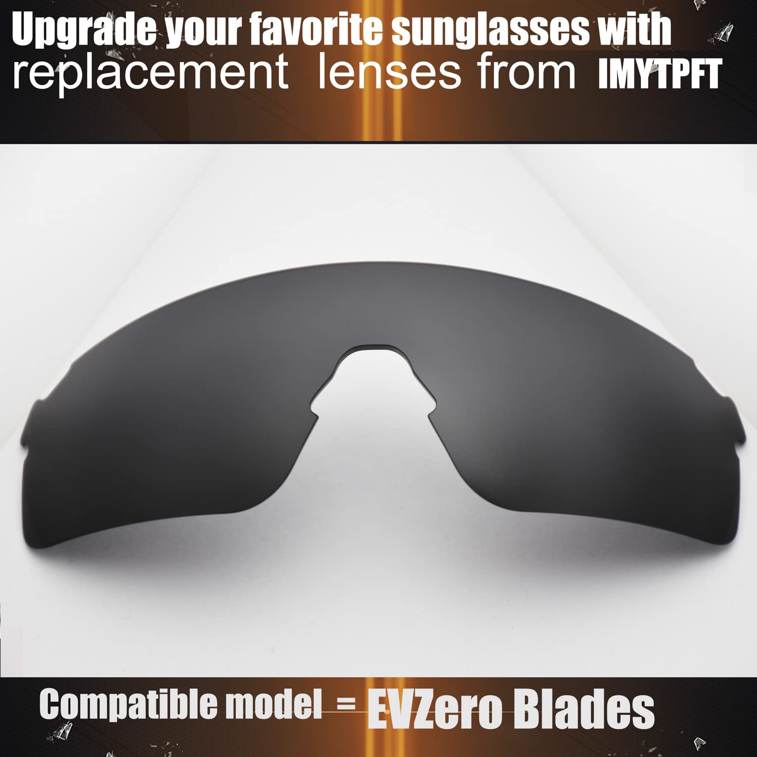 2 kompatible Ersatzklingen für Oakleys EVZero schwarz polarisiert, Schwarz , Einheitsgröße
