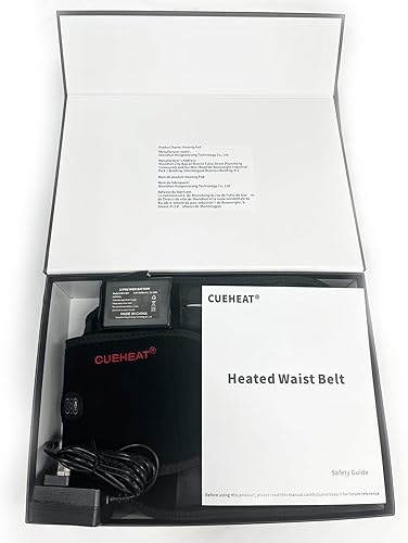 Miniatura 7 de CUEHEAT Almohadilla térmica para la espalda con calor y masaje, masaje de espalda calentado con batería recargable, cinturón de apoyo de calor de