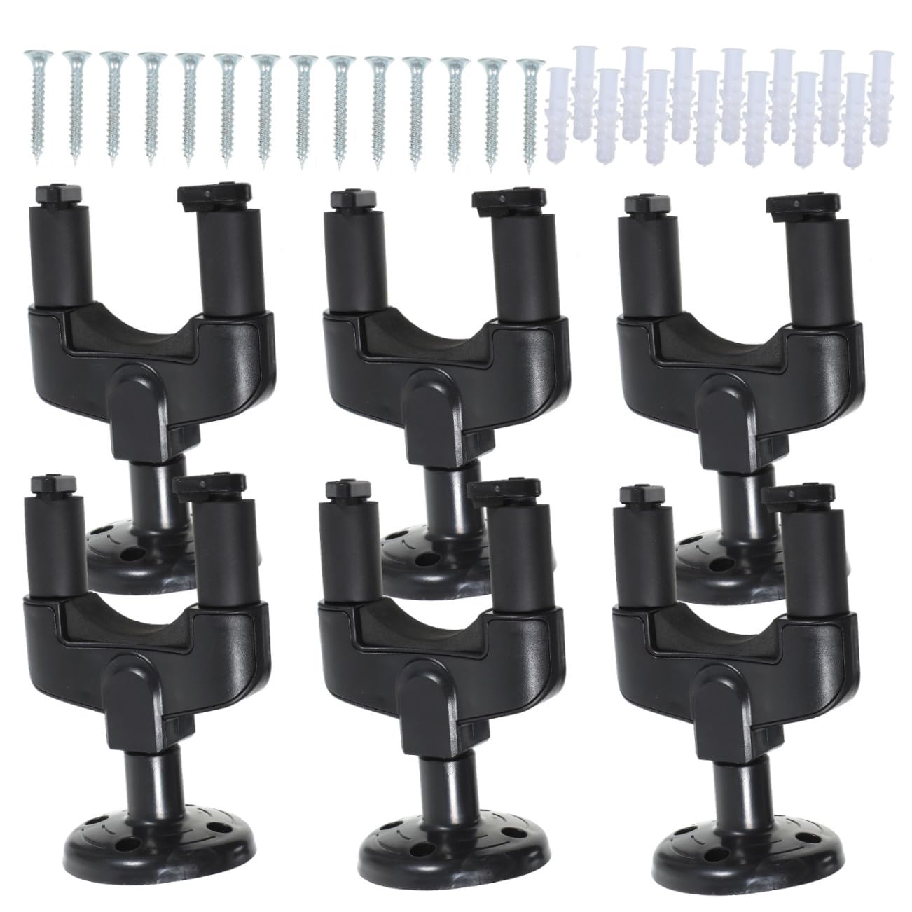 BESTonZON Ganci Per Chitarra Da Parete Set Di 6 Supporti Rimovibili Con Blocco Automatico e Base Ideali Per Chitarre Elettriche e Acustiche