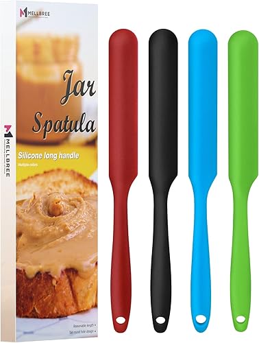 Miniatura 8 de Espátulas para tarros, zc mango largo de silicona tarro espátula pastel crema espátulas conjunto