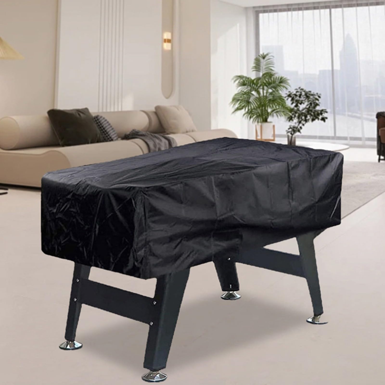 Copertura impermeabile per tavolo da biliardo e biliardo, protezione resistente per mobili da esterno, con cinghie regolabili, per prevenire polvere, pioggia e graffi (420D)