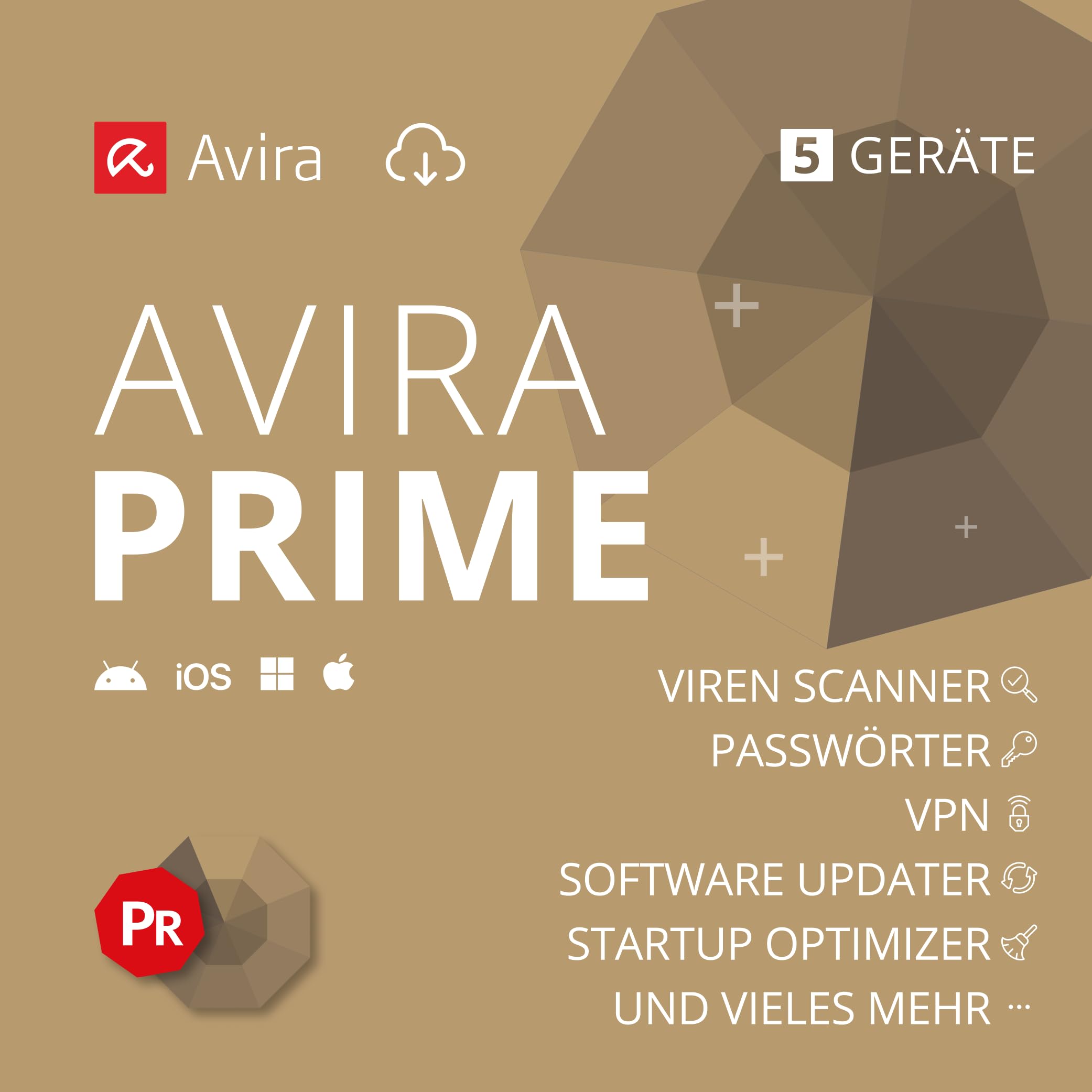 Avira Prime | 5 Geräte | Antivirus & Security | 1 Jahr | Aktivierungscode per Email