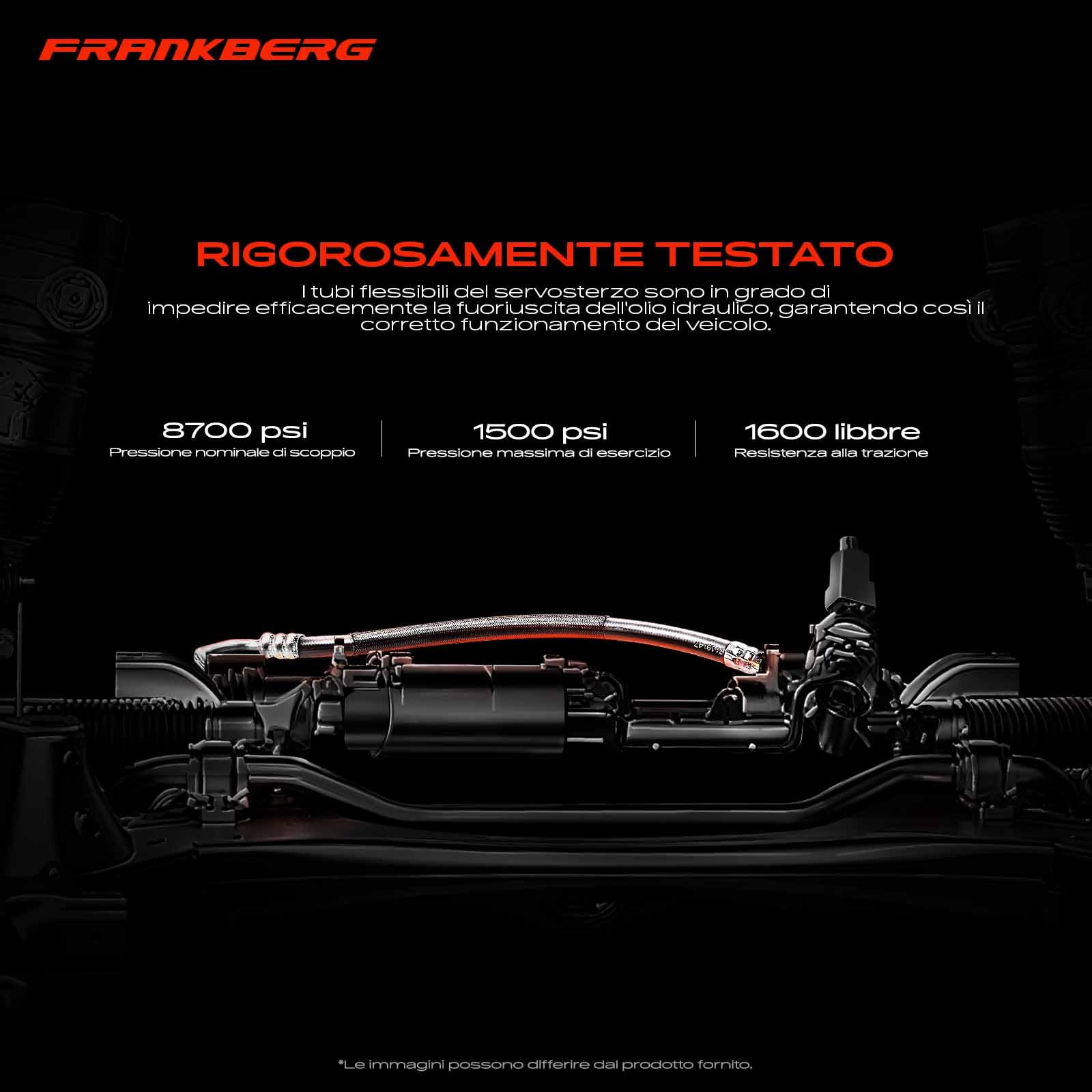 Frankberg Servosterzo Tubo flessibile Compatibile con Fiesta V Van 1.3L 2003-2005 Fiesta V JD JH 1.3L 2001-2008 Replace# 1207813, 2S6C3A719GL