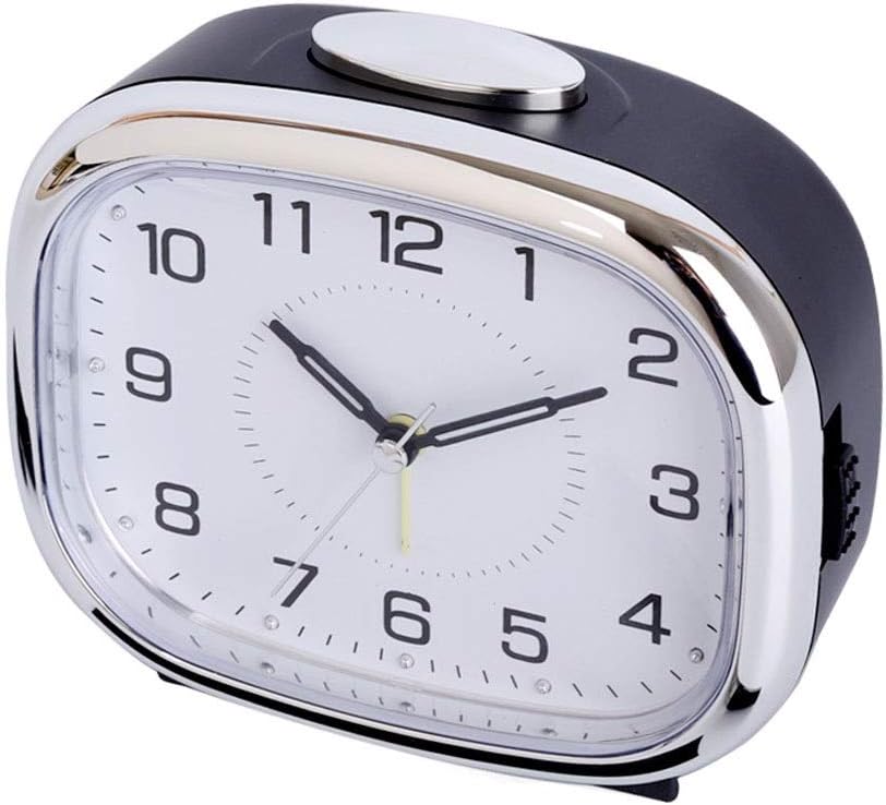 6A5D Silent Small Alarm Clock with Snooze Function Analog