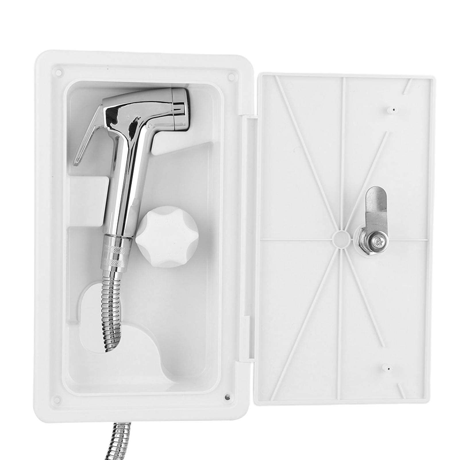 Douche extérieure supérieure pour VR, interrupteur froid chaud de boîte de douche extérieure avec Kit de 2 clés pour caravane de camping-car de bateau marin