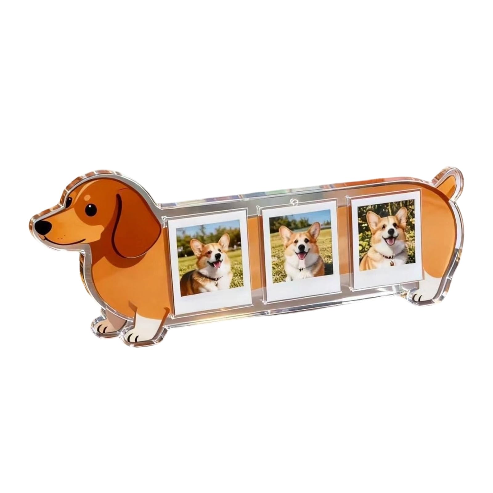 Osniyaw A Clear Shatterproof Crylic 3 Piece Photo Frame For Pet Dog Pictures Nd Pet Memory Frame On Desk
