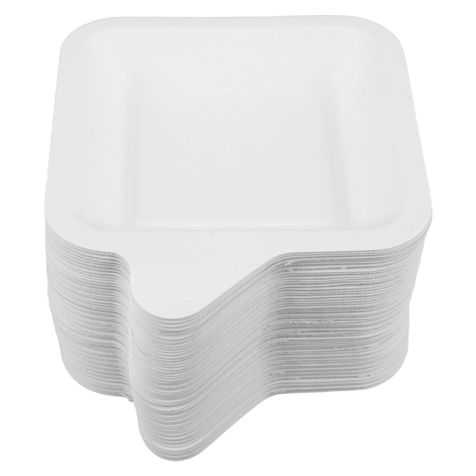UKCOCO Platos de Papel Cuadrados para Pastel y Postres 100 Piezas Blanco