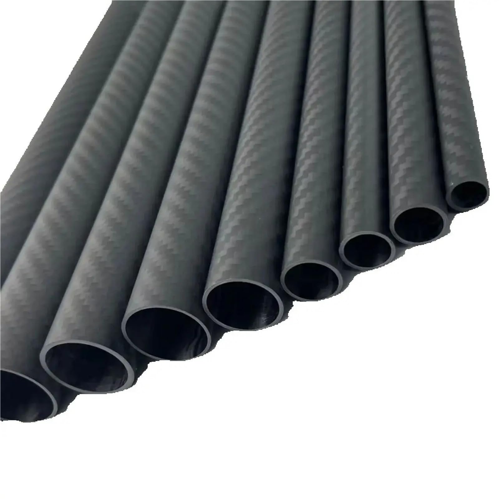 Tubo De Fibra De Carbono Tubo de fibra de carbono mate de sarga de 2 piezas | Longitud 500 mm DE 8 mm 10 mm 12 mm 14 mm 16 mm 18 mm 20 mm 22 mm 24 mm 26 mm 30 mm(20x15x500mm 2pcs)
