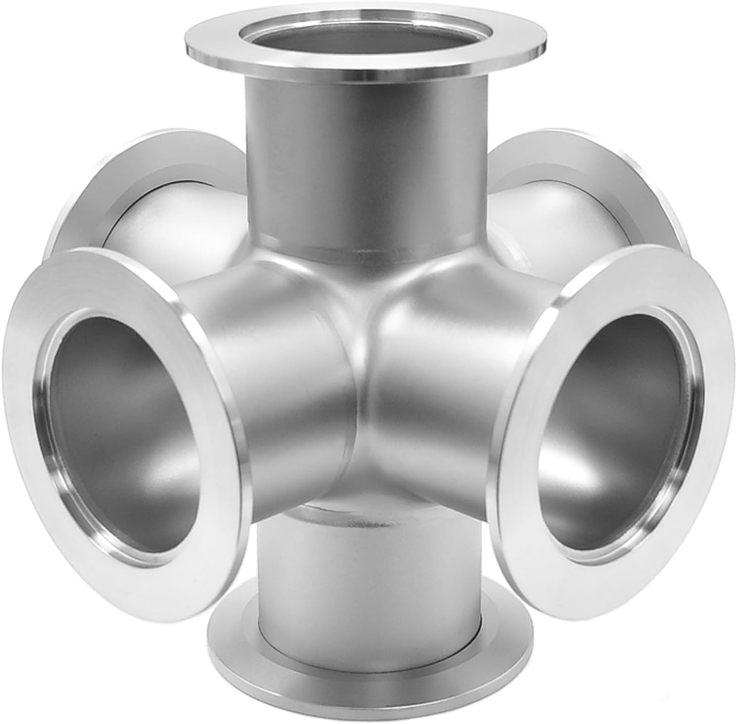 AVCRAY Cross 6-Way KF-50 Vacuum Fittings, ISO-KF Flange Size NW-50, Stainless Steel Adapter Vacuum Oven Fitting (KF50)