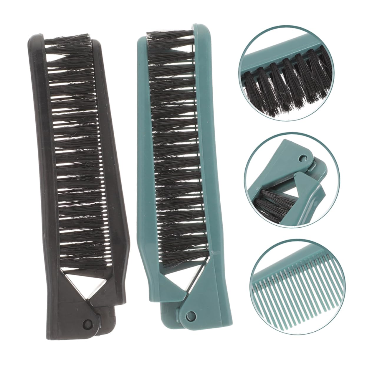 Beavorty 20 Stück Doppelzahn Klappkamm Reisebürste Für Damen Kompakte Haarbürste Mini Haarbürste Bürste Für Haare Faltbare Reise Rundbürste Mini Bürste Reise