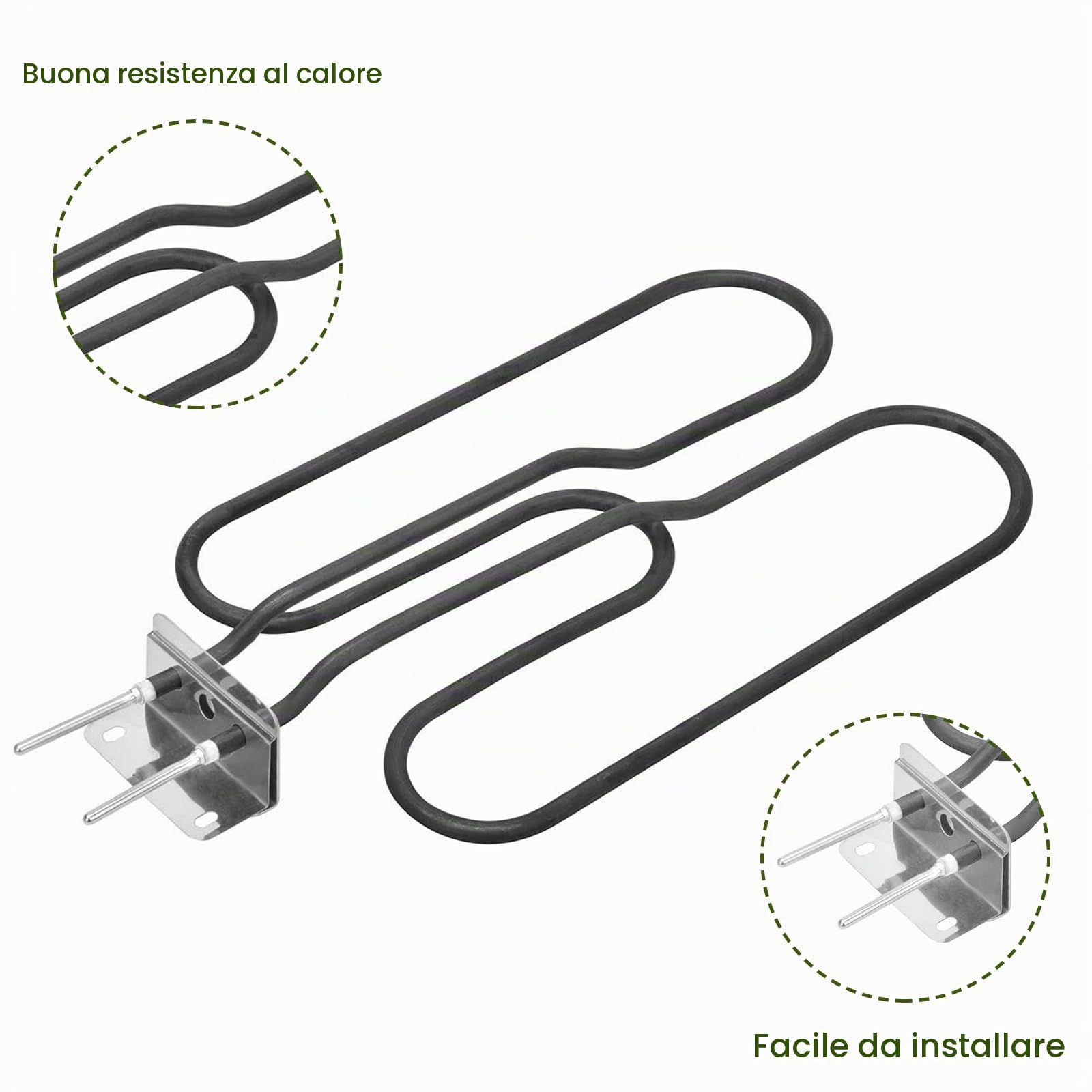 Elemento Riscaldante [Ricambio Originale] per Barbecue Elettrico Q140/Q1400 | 66631 - Elementi Riscaldanti per Barbecue Q140 Q1400, Elemento Riscaldante 66631 per Barbecue Elettrico, 230V 2200W