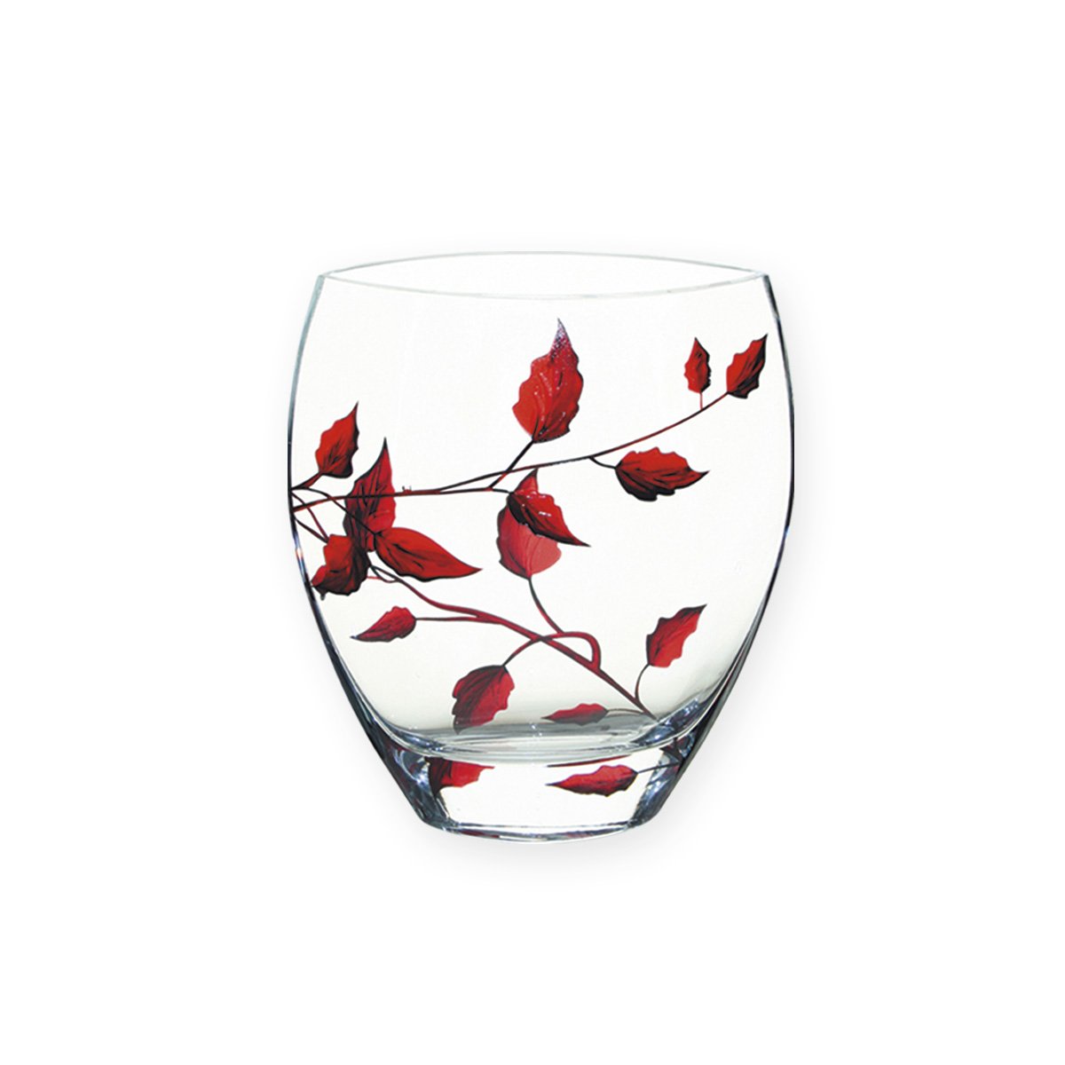 Buy Quality RUBY LEAF Tendril Design Classic Curved Glass Flower Vase