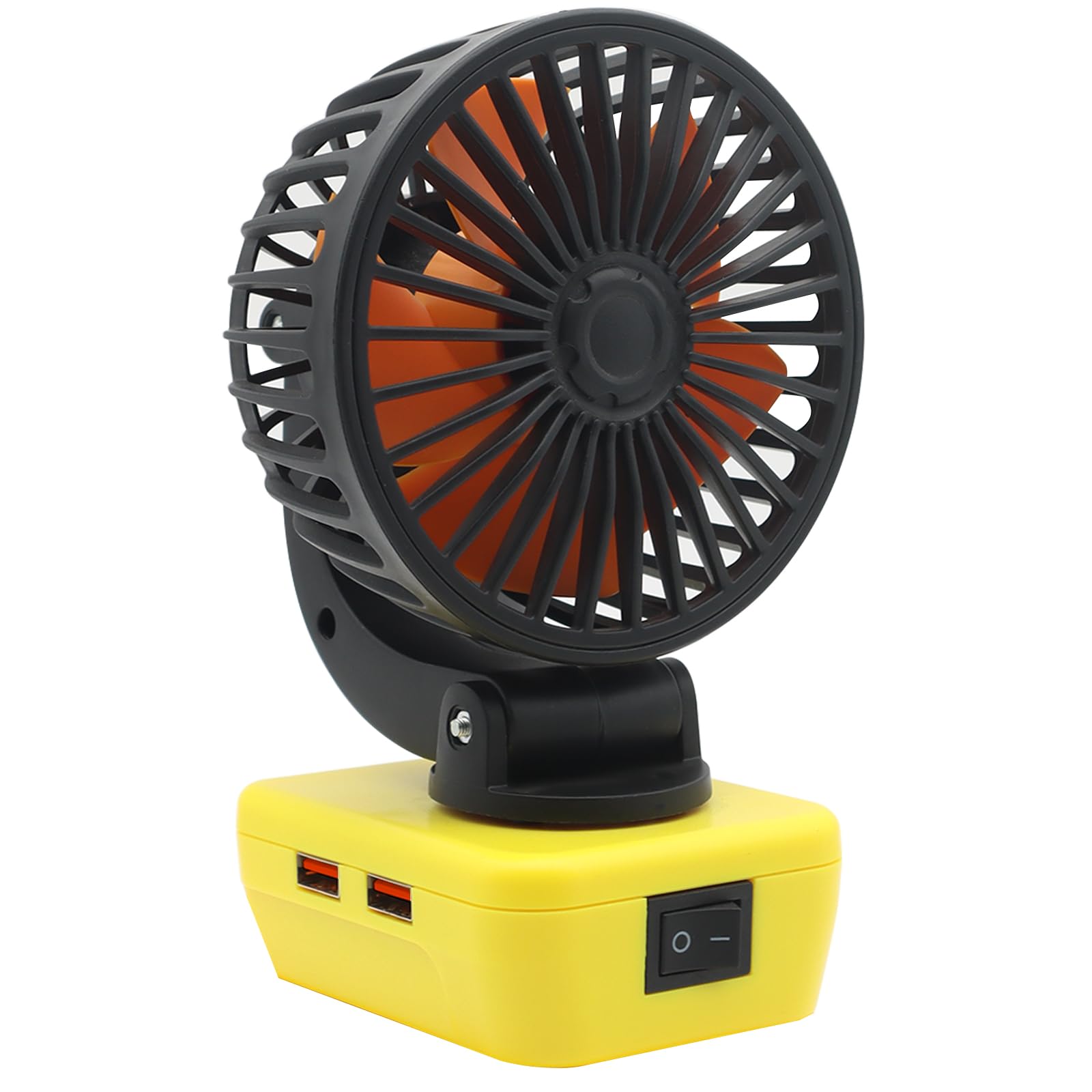 Aernair 20v Battery Operated Jobsite Fan Compatible with Dewalt 20v Max Battery, Portable Battery Powered Fan with Low Voltage Protection and USB for Workshop Camping and Tent