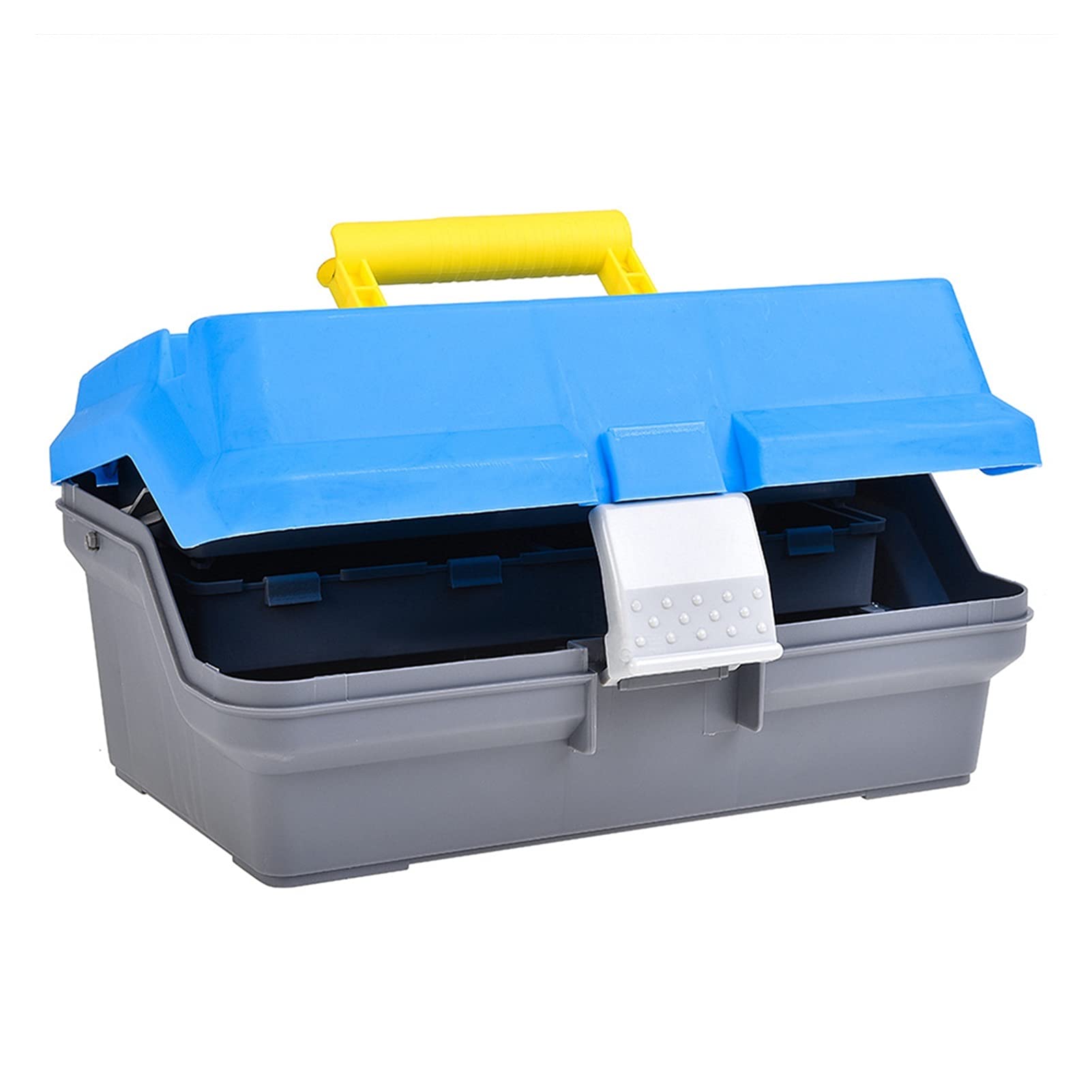 Caja de Almacenamiento para Anzuelos de Pesca Pesca Tackle Fouch Case Fishing Lure Bait Outdoor Portátil Fácil Pesca Llevar Caja de Almacenamiento 3 Capa Plástico Contenedor de Cebo
