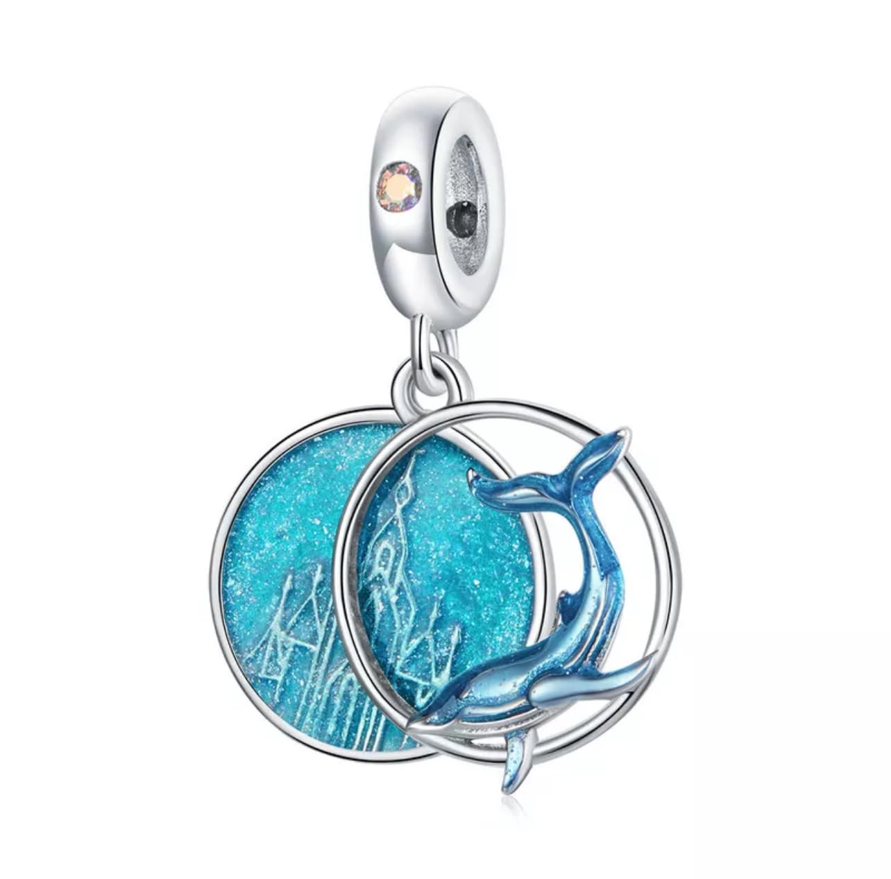Charm de ballena y vida marina para pulsera temática del océano 7