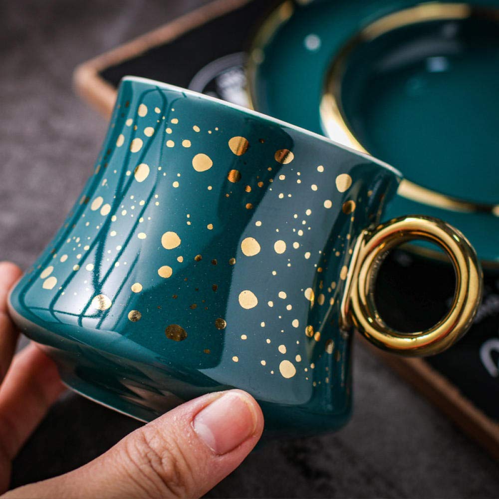 Porcelanowy zestaw do herbaty Zestaw filiżanek i spodków Ceramiczna filiżanka do kawy i spodek Zestaw czarna herbata Herbata kwiatowa Podwieczorek prezentowy Filiżanka i spodek