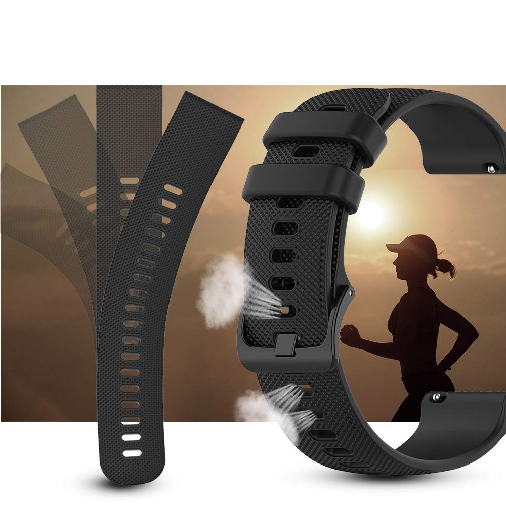 FitTurn 6-pack pasków kompatybilnych z IP67 wodoodporny tracker sportowy, zamiennik zegarka, miękkie paski, silikonowe paski do zegarka z szybkim zwalnianiem, do zegarka fitness IP67