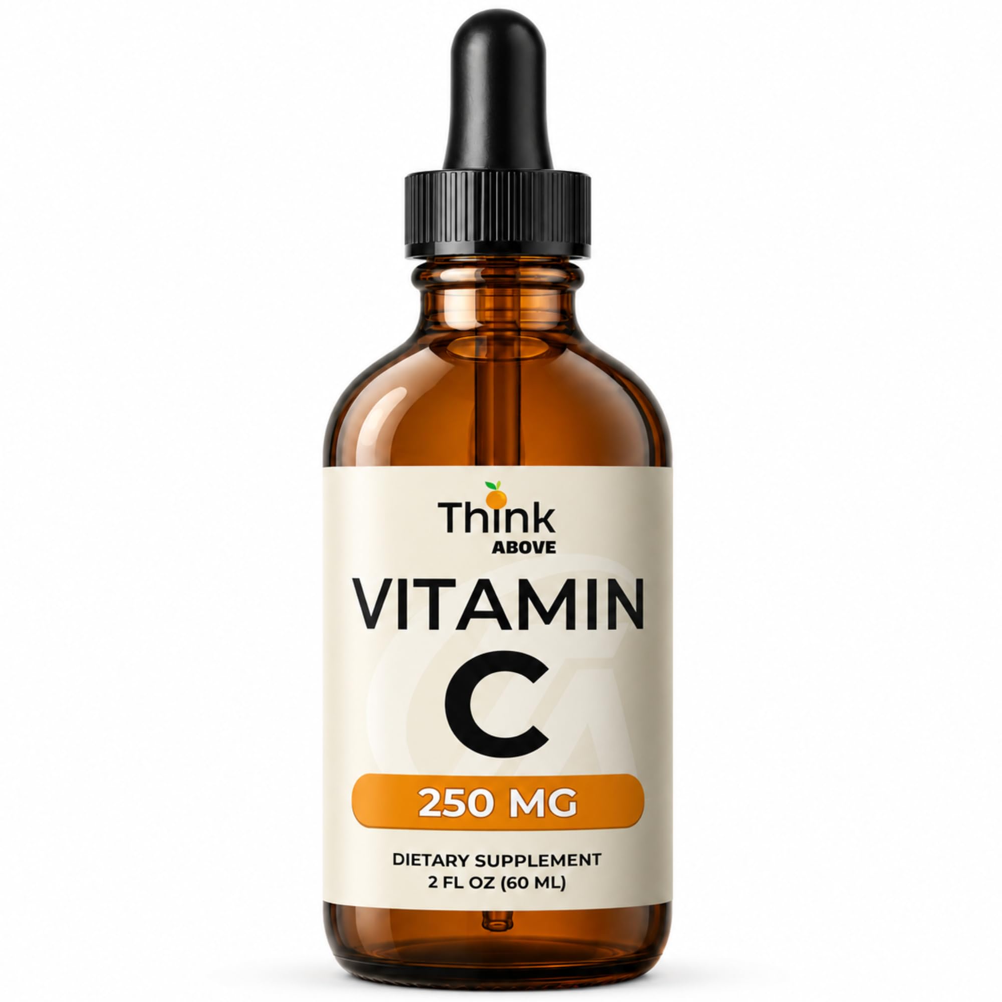 Think Above Liquid Vitamin C Drops, 250 mg Per Serving, Vitamin C as L-Ascorbic Acid, Adult Liquid Vitamin C Supplement, 30 Servings, 2 fl oz