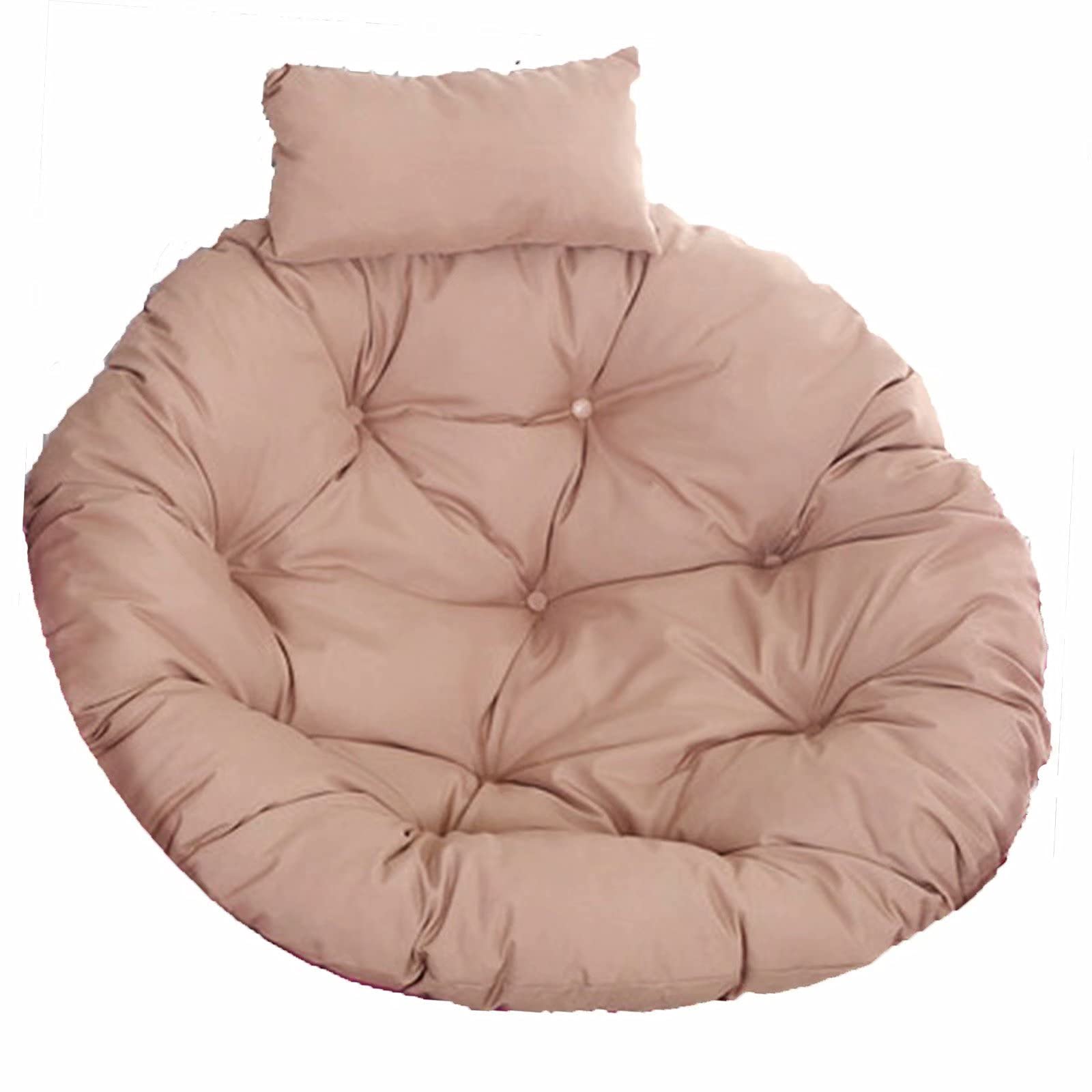 ERTsrhFD Hanging Outdoor Chair Cushion, Thick Round Swing, Garden Durable Pads(Cream)