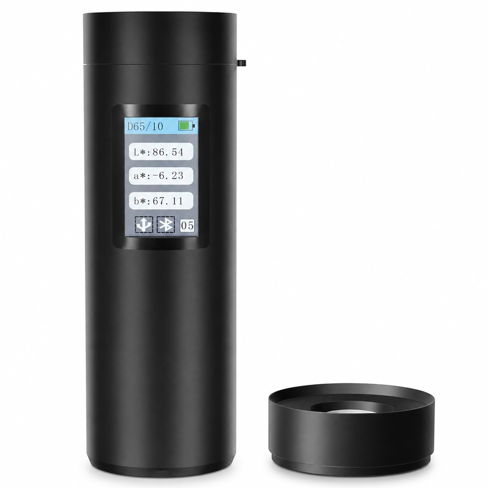 Colorimetro Portatile, Spettrometro Digitale con Apertura da 8mm | Differenza Colore Eab, LED a Spettro Completo, Gamma 400–700nm, Analisi CIE LAB e AE per Controllo del Colore
