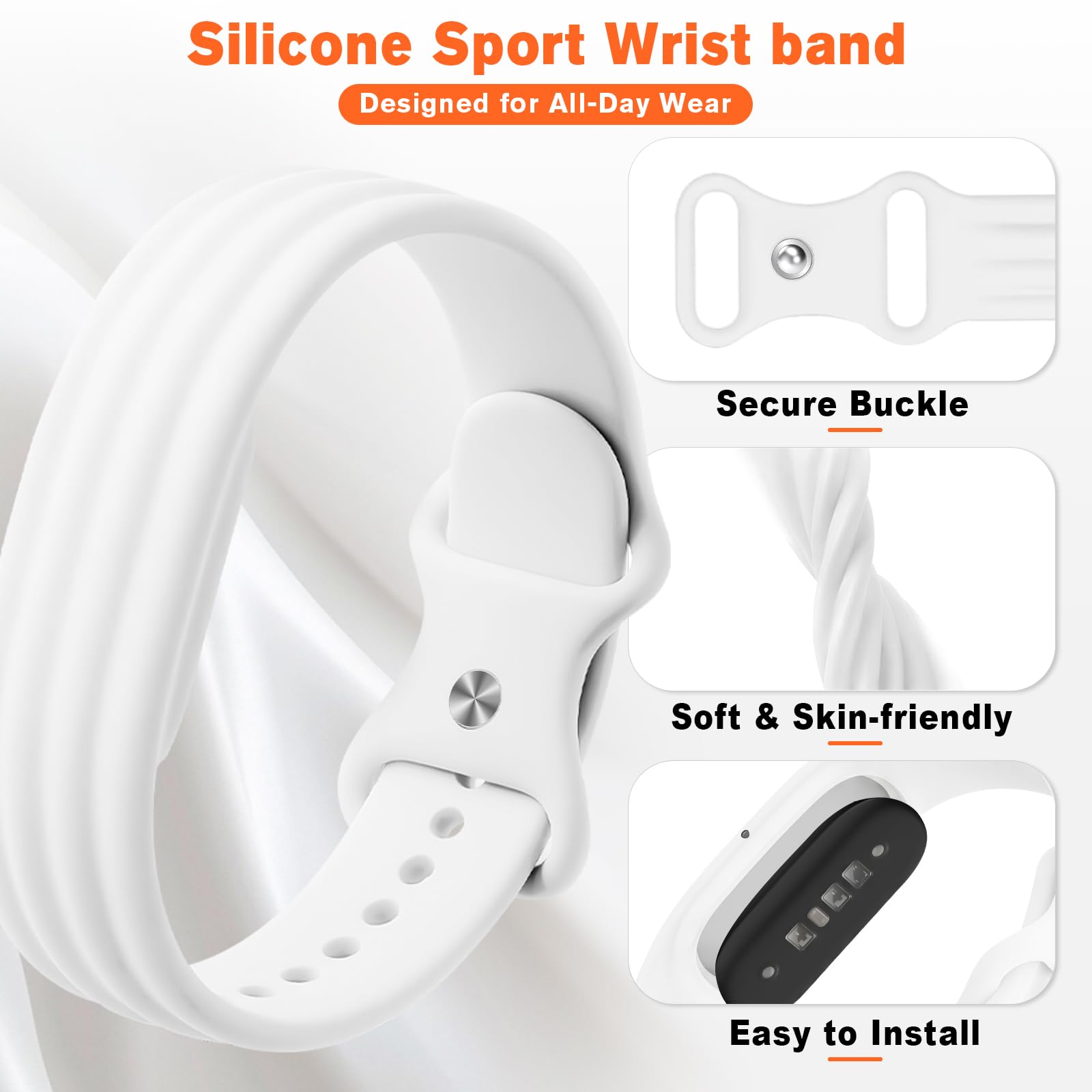 Bracelets en silicone compatibles avec Google Fitbit Air
