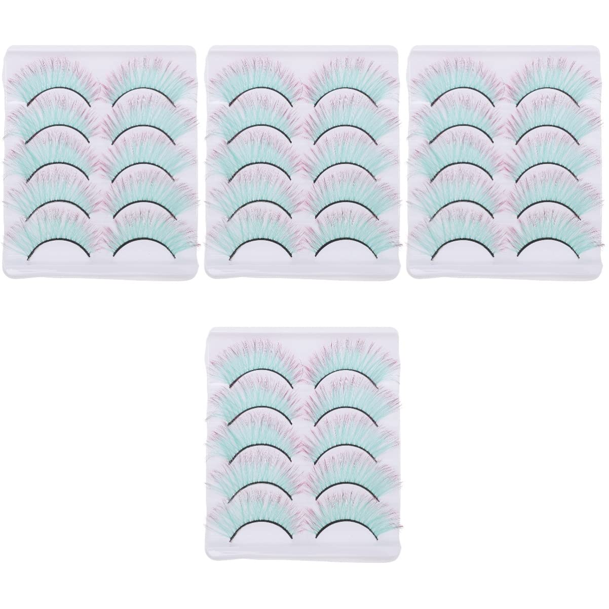 FRCOLOR 20paia Ciglia Colorate Ciglia Finte Per Makeup Cosplay e Occasioni Speciali Effetto Naturale e Accattivante