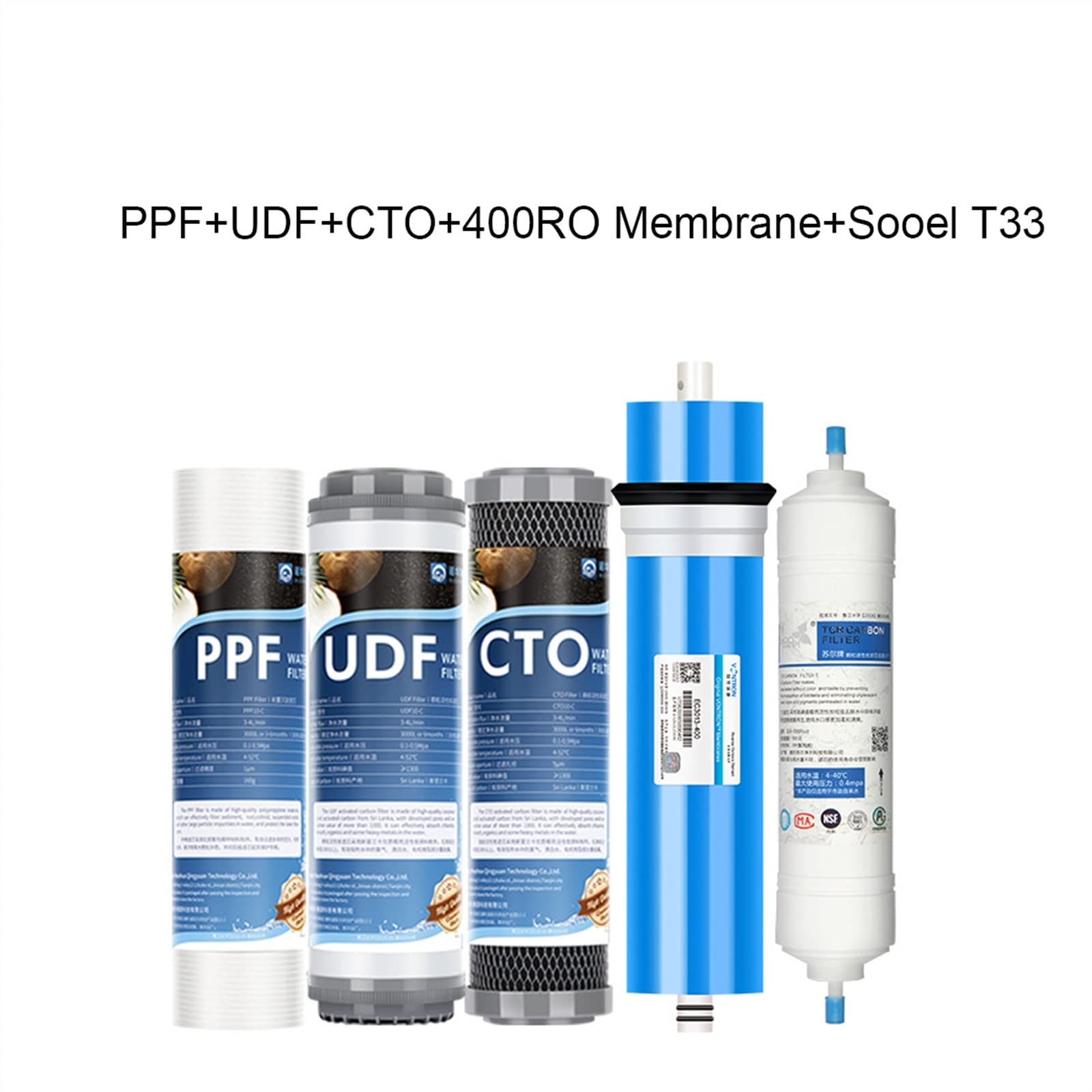System filtracji wody Wkład filtra wody T33, bawełna PP, UDF odpowiedni do obudowy filtra wody, wkład T33, wymiana systemu membrany Ro(Set4)