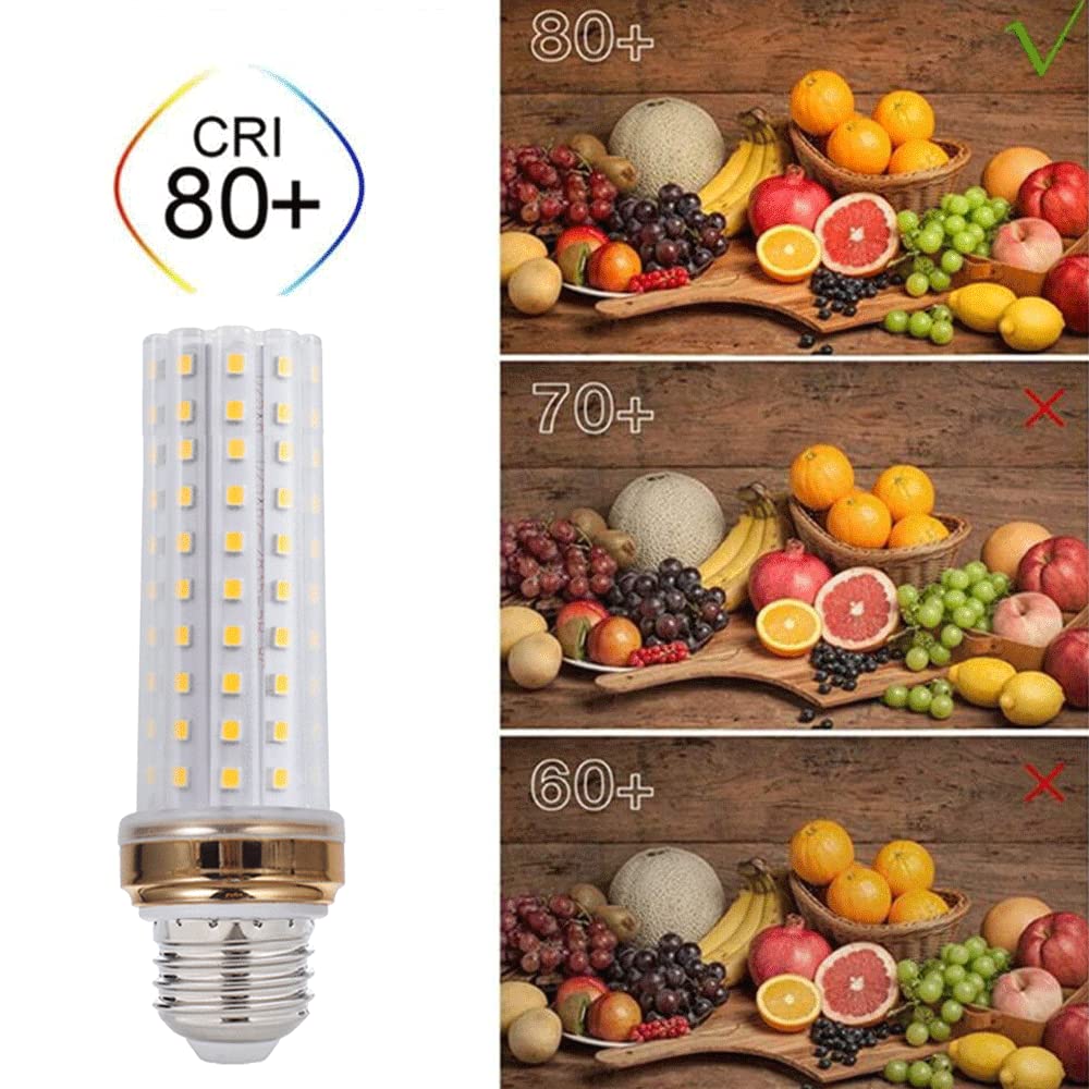 LED-Glühbirne, 12 W 20 W 24 W 3000 K Warmweiß 6000 K Tageslichtweiß, 1000–2000 Lumen, E27-Sockel, nicht dimmbare LED-Glühbirne, Standard-Ersatz, 10er-Pack (Gold)