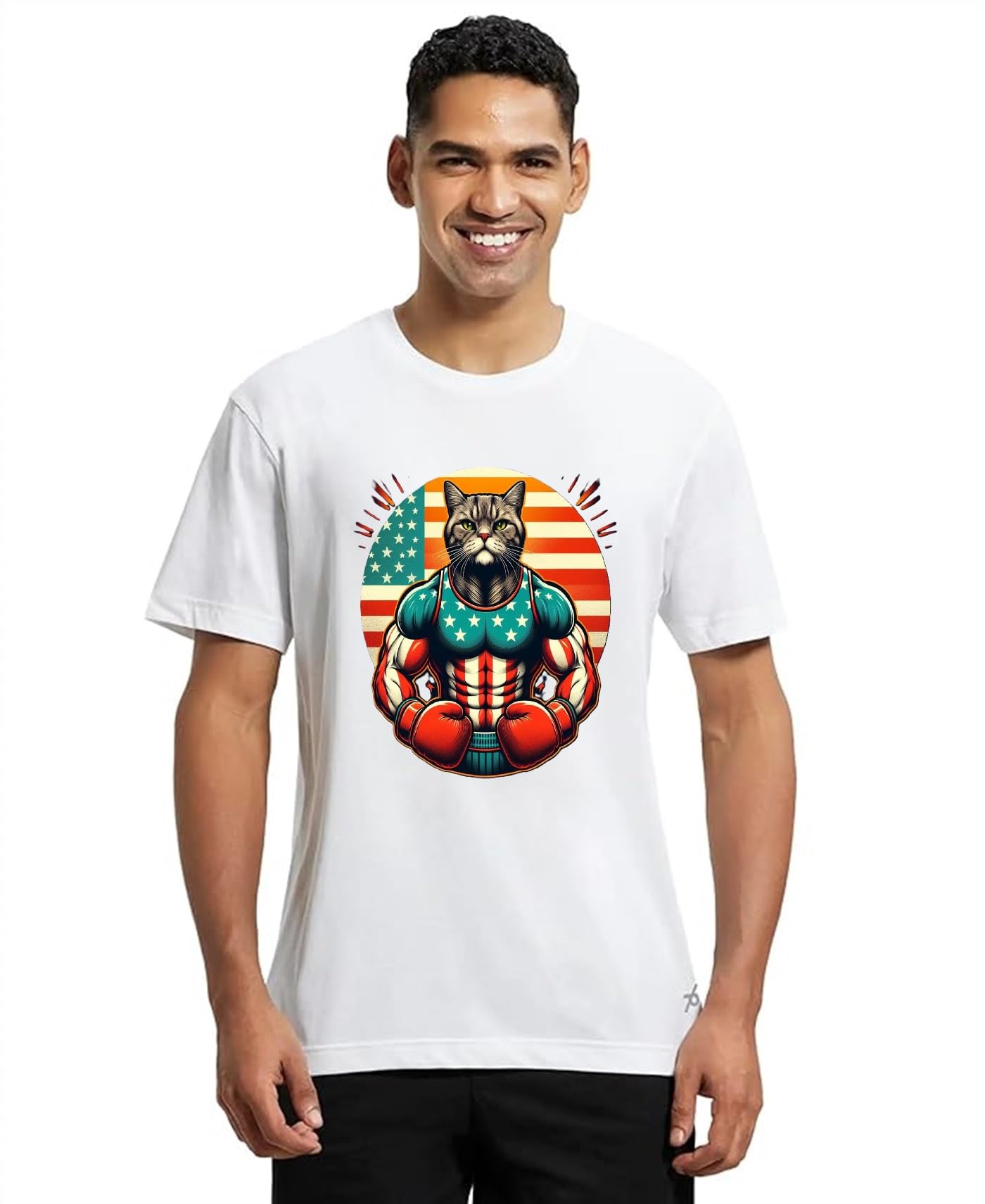 HIGHEK pure cotton sports printed white casual wear tshirt for mens