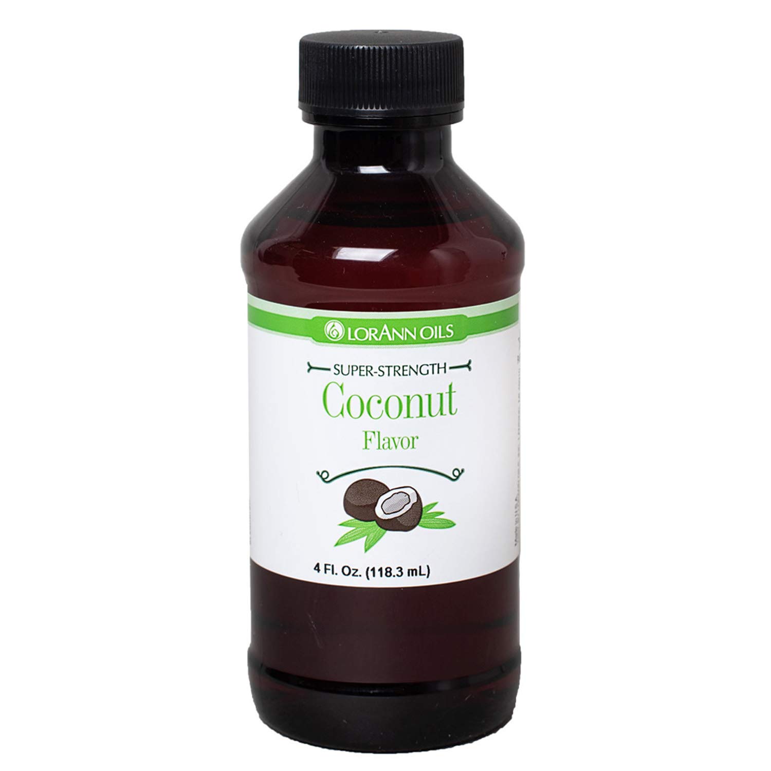 Coconut Flavouring Oil Extracts by LorAnn Oils (4oz/118ml) for Baking, Hard Candy, Cakes, Gummies, Chocolate, Marshmallows, Caramels, Fudges, Taffies, Ice Cream, E-Cigarettes/E-liquid/Vape Juice, and more 4oz