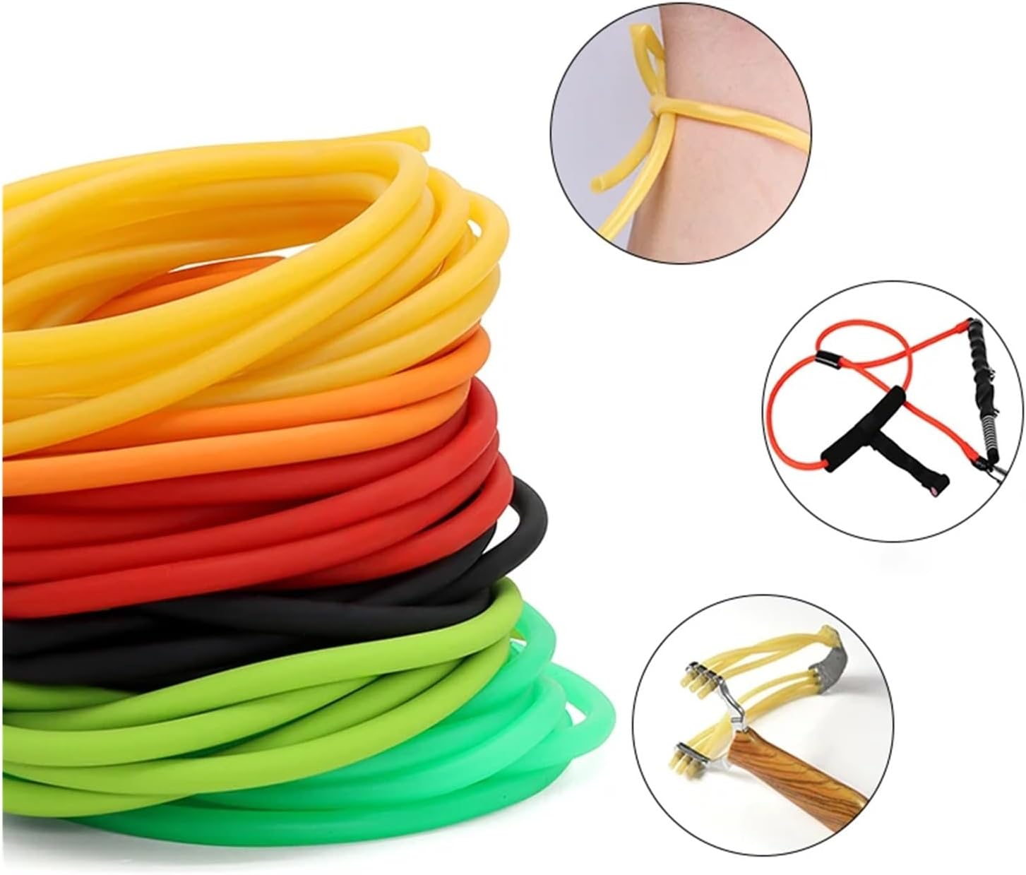 Rubber Tubing 20m Multi-Color Nature Latex Rubber Hoses Surgical Medical Speargun Band Slingshot Catapult Tube Hose Tension Belt For Home Hospital Laboratory(Ice Blue)